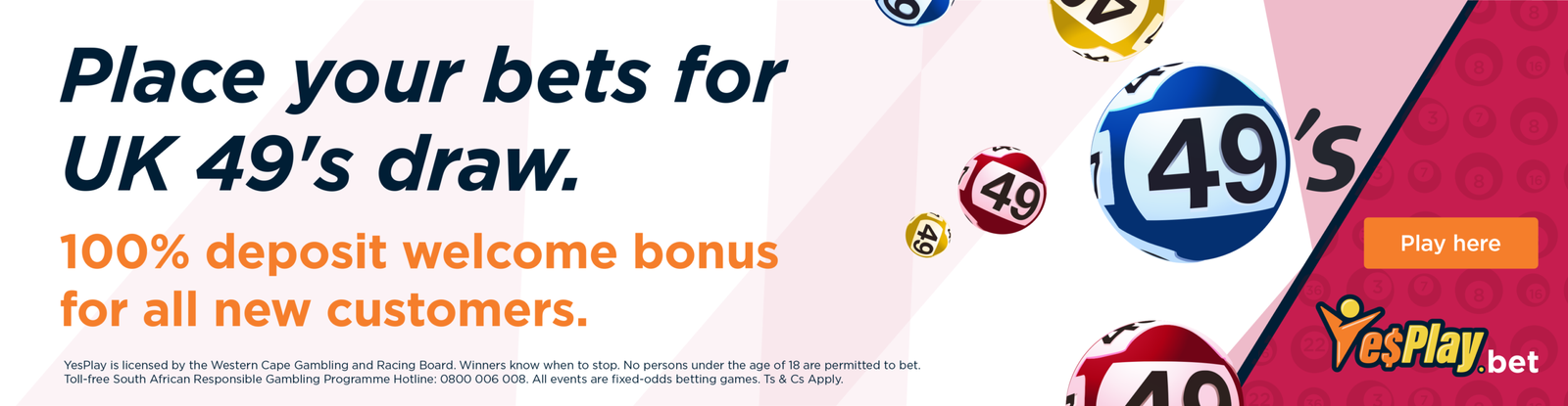 YesPlay Lucky Numbers offer